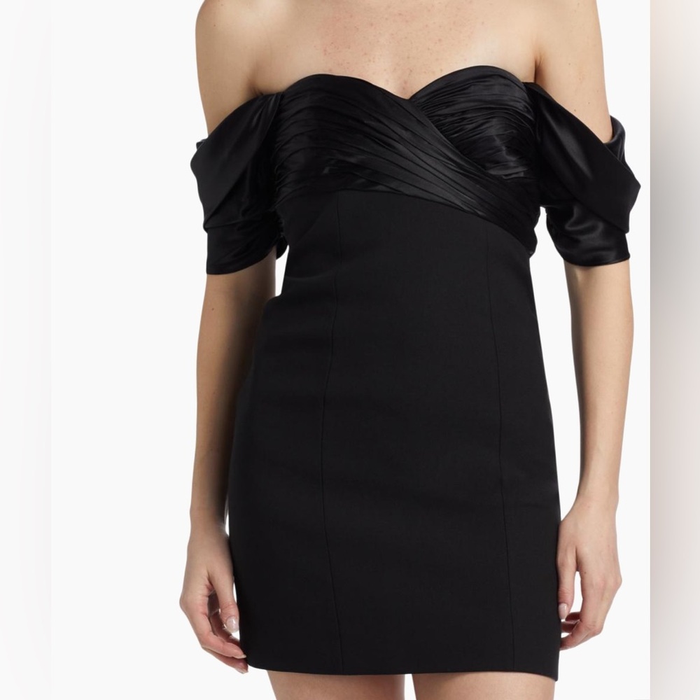 Cinq à Sept Sibyl Black Off-Shoulder Dress